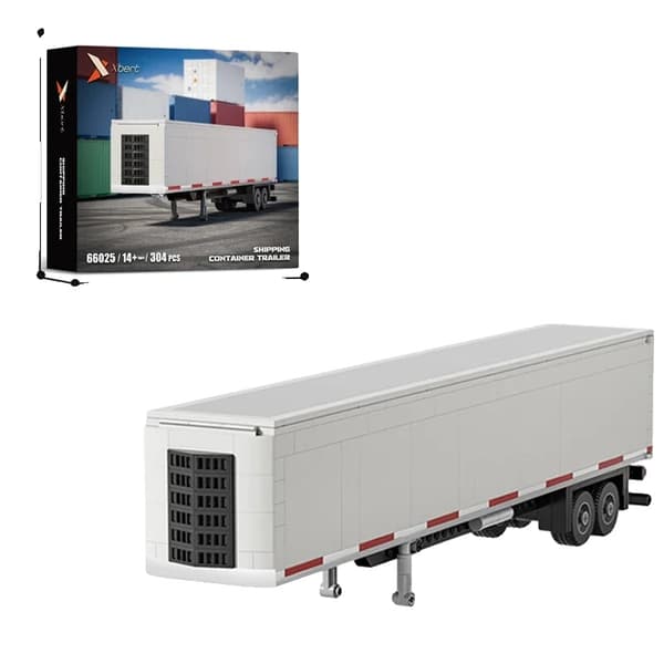 Modell, Kreativ Anslutbar Design, Utbildande Byggleksak,Med låda, Containertill trailer