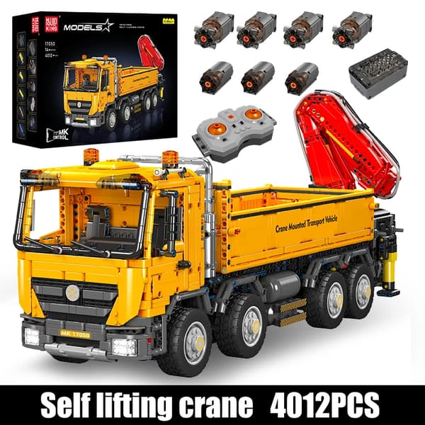 Kranmonterat transportfordon, 4012+ st, fjärrkontroll, miljövänlig plast,Original låda