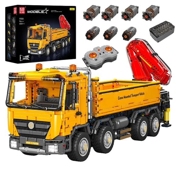 Kranmonterat transportfordon, 4012+ st, fjärrkontroll, miljövänlig plast,Original låda