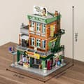 Miniatyrbillede 2 af 2: Pladebutik Bygning Sæt, 1980 dele, LED Belysningspakke, Mini Figurer Inkluderet,med figurer