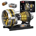 Miniatyrbillede 1 af 2: Mould King Flymotor Model, 2256PCS Klodser Antal, Miljøvenlig ABS Plast,original boks emballage