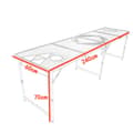 Miniatyrbild 5 av 5: Beer Pong Bord med ljus - muggar / bollar ingår (hopfällbart)