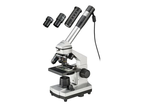 Bresser Junior Microscope Set - Digitalt sammensatt mikroskop - monokulær - 40x-1024x Sort, Sølv