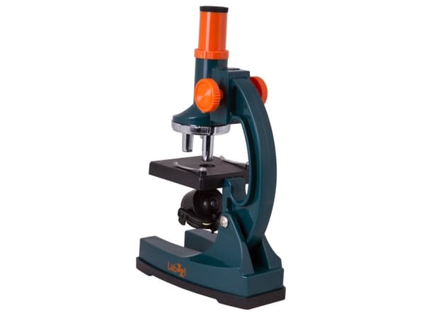 Levenhuk LabZZ M1, Optiskt mikroskop, Orange, Petrolfärgad, Plast, 300x, 100x, 10x