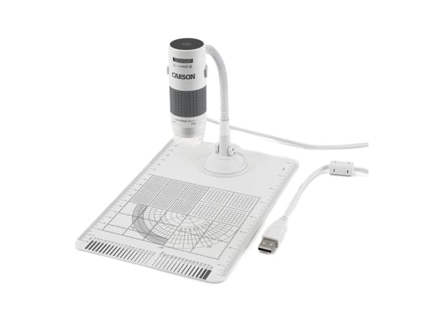 Carson EFLEX, Digitaalinen mikroskooppi, Harmaa, Valkoinen, 300x, 75x, 1600 x 1200 pikseliä, Windows 10, Windows 8, Windows 8.1, Windows Vista, Windo Harmaa, Valkoinen