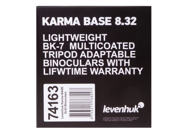 Levenhuk Karma BASE 8x32, BK-7, 8x, 3,2 cm, Monipinnoitettu, Musta