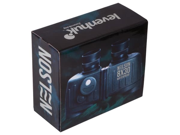 Levenhuk Nelson 8x30, BaK-4 Porro, 8x, 3 cm, Fully Multi Coated (FMC), Vanntett, Grå