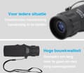 Miniatyrbillede 3 af 8: Technaxx Germany Monocular Monocular 10x25 TX-176 - 10x forstørrelse - Inklusiv taske, bærerem og renseklud