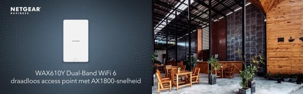 Netgear WAX610Y - Netværksadgangspunkt - AX1800 - Dual-Band - WiFi 6