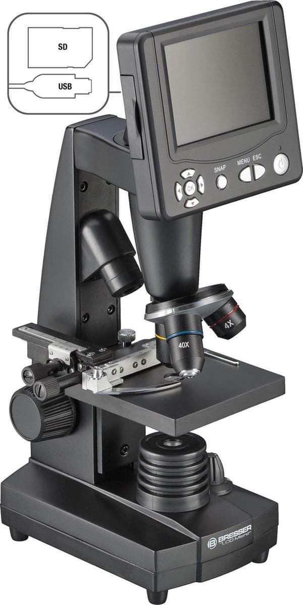 Bresser LCD-mikroskop 8,9 cm (3,5") - Mikroskop - farve