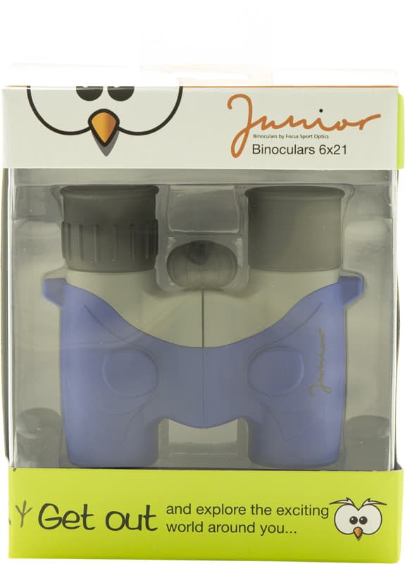 Focus binoculars Junior 6x21, blue/grey