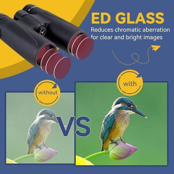 Svbony SV202 ED Kikare 10x42 mm, ED Bak4 Glass Prisme, Fase Magnesiumlegering Vanntett for Fugletitting