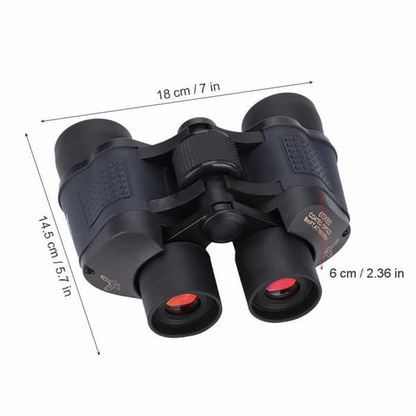 Kraftfulla kikare 60x60 HD Professionell hög zoom binokulärt teleskop 18x14.5x6cm BAK4 RUI® - VGEBY