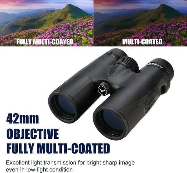 Svbony SV47 Kikkertsikter 8x42, HD Vattentäta Kikkertsikter för Vuxna, FMC Linser Bak-4 Prisma Kikkertsikter Mjuk Väska för Fågelobservation