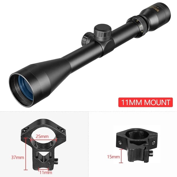Kikkertsigte, Tråd Afstandsmåler Reticle, Mil Dot Reticle, 11mm