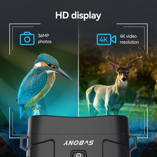 Svbony SA206 Nattkikare, 8X Digital Zoom, 3" HD Hög Infrared Video 4K och 36MP Bild, 5000mAh med 32 GB TF-kort