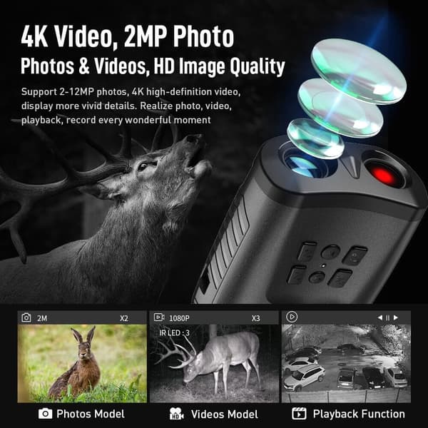 APEXEL 4K HD Digitale Nattkikkerter med Kreativ Ugledesign