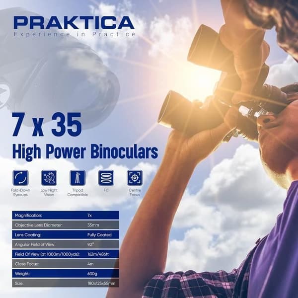 Praktica Falcon 7 x 35 mm kikare - Solida och Mångsidig Optik