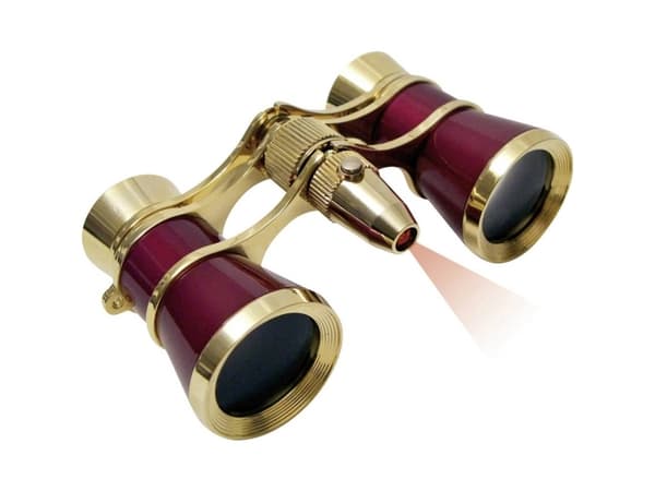 Braun Phototechnik LED Opera Teaterkikkert 3 x 25 mm Guld, Vinrød