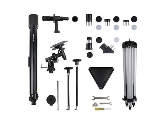 Dörr WEGA 1000, Musta, Poika/tyttö, Ohje, 10 kg, 97 cm, 1x Achrom. Barlow lens 2x, 1x moon filter, 1x dioganl mirror