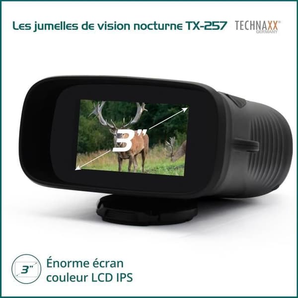 Nattvisionsglasögon Technaxx TX-257 FullHD 1080p, 40MP foton, 4X optisk förstoring, 8X digital zoom och belysning.