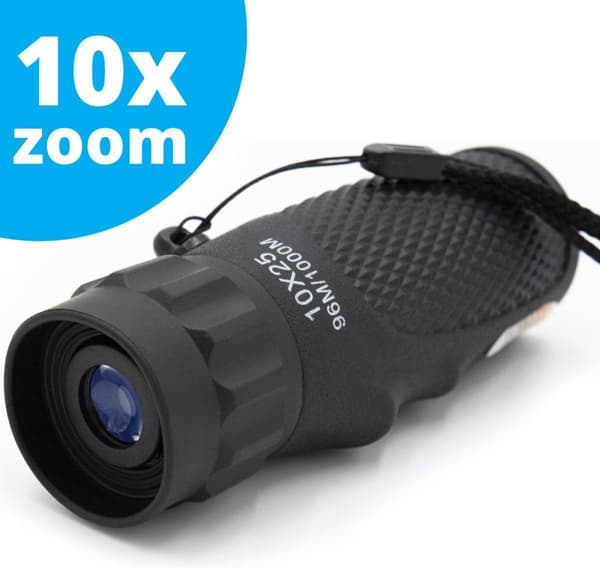 Technaxx Germany Monokulaarinen monokulaarinen 10x25 TX-176 - 10x suurennus - Sisältää laukun, kantohihnan ja puhdistusliinan