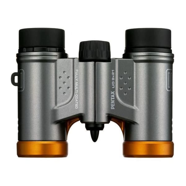PENTAX 61814 - UD 9x21 kikare - Kompakt och lätt - Minsta fokus 3m - Flerbelagda linser - Grå &amp; Orange
