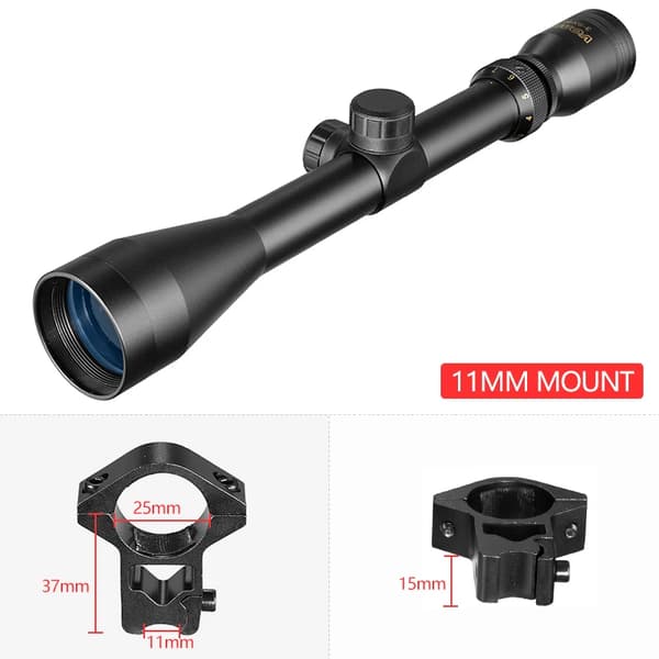 Kikarsikte, Trådavståndsmätare Reticle, Mil Dot Reticle, 11mm
