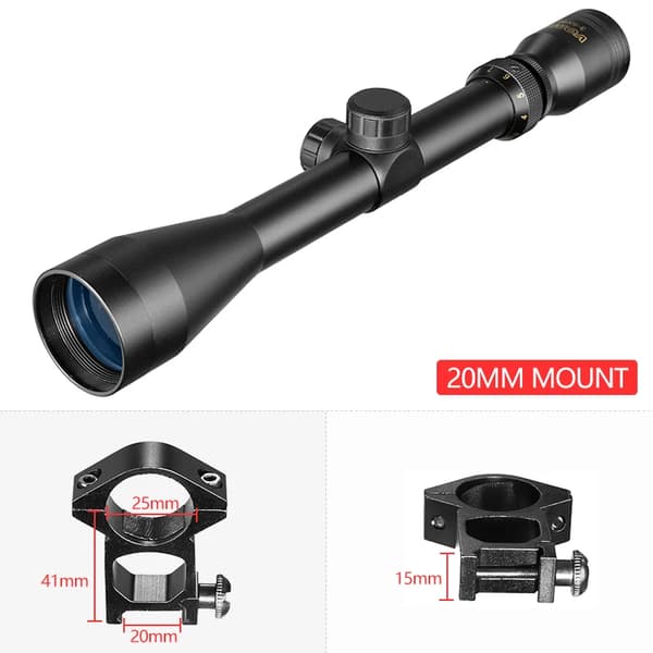 Kikarsikte, Trådavståndsmätare Reticle, Mil Dot Reticle, 20mm