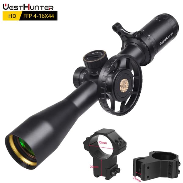 Metsästyskaukoputki, FFP tähtäinkuvio, sivuttaissäätö parallakselle, Korkea 11MM ThrowLever
