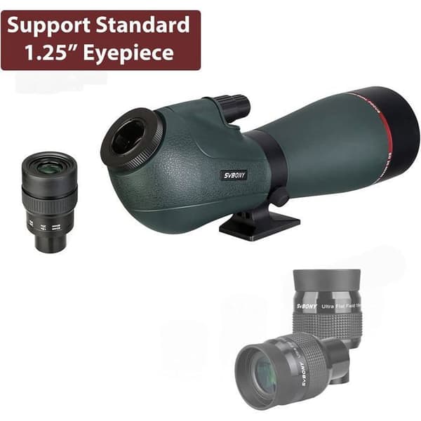 Svbony SV406P 20-60X80mm ED Teleskop, med Canon SV123 och M42x0,75 kamerafäste, för fågelskådning