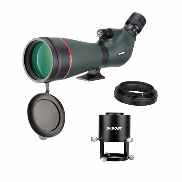 Svbony SV406P 20-60X80mm ED Teleskop, med Canon SV123 och M42x0,75 kamerafäste, för fågelskådning