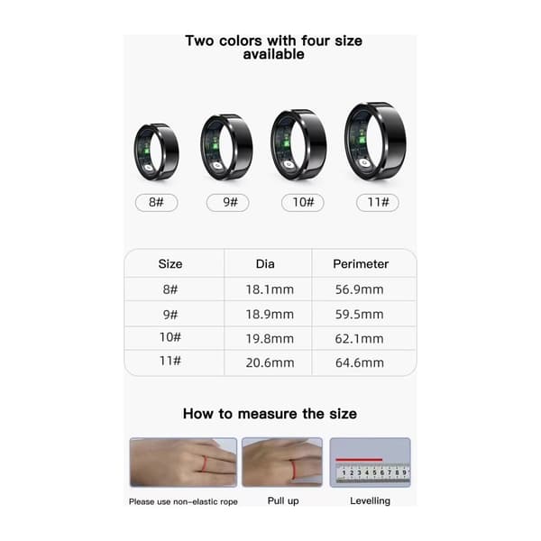 Fitness Health Tracker - Smart Ring