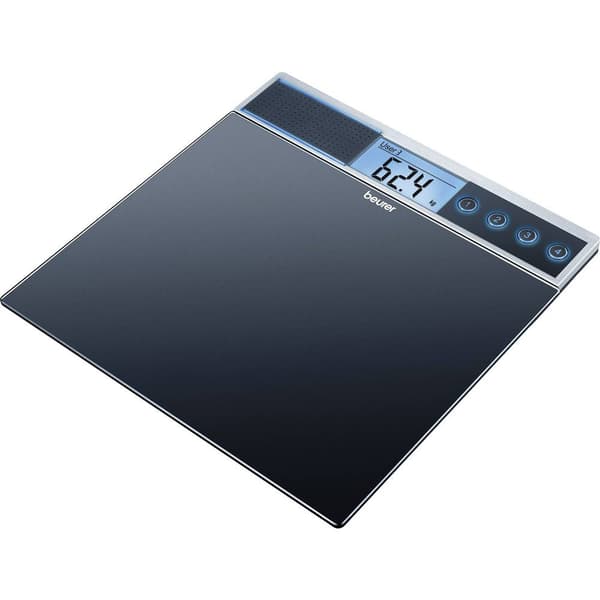 Beurer GS 39 Personvåg digital Vägningsområde=150 kg Svart Med röstmeddelanden