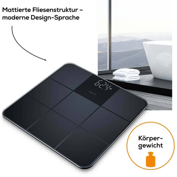 Beurer GS235 Personvåg digital Vägningsområde=150 kg Svart