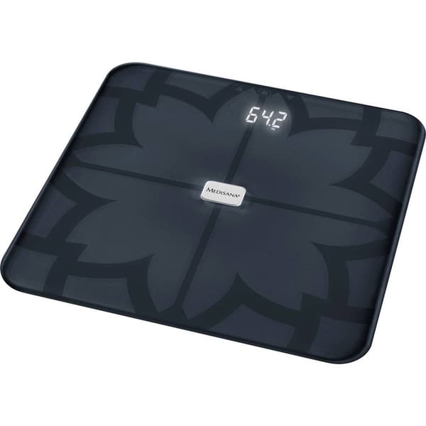 Medisana BS 450 sw Våg med kroppsanalays digital Vägningsområde=180 kg Svart Med Bluetooth, ITO-Sensor