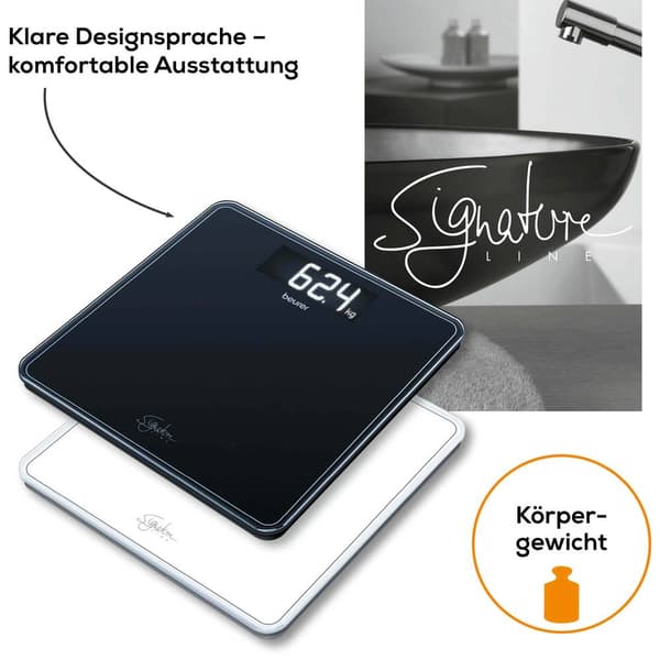 Beurer GS 400 Signature Line Personvåg digital Vägningsområde=200 kg Vit