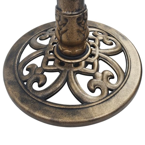 The Living Store fuglebad med springvand 50x91 cm plastik bronzefarvet -  Fuglebade