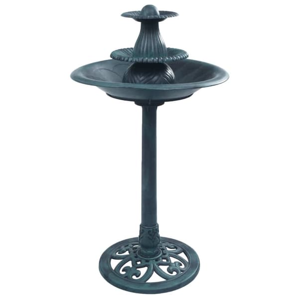 Fuglebad med springvand 50x91 cm plastik grøn - Fuglebad - Fuglebade - Home & Living