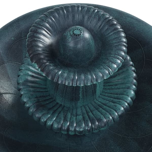 Fuglebad med springvand 50x91 cm plastik grøn - Fuglebad - Fuglebade - Home & Living