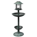Miniatyrbild 1 av 2: Fågelbad/matare med soldriven lampa
