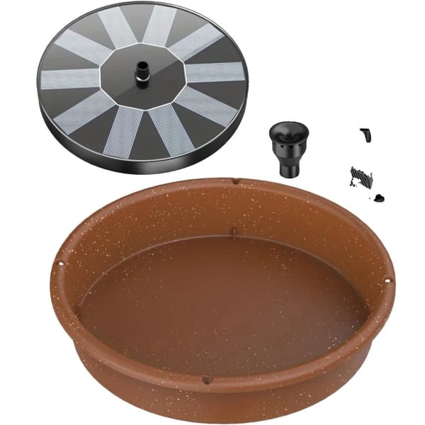 Hängande fågelbad, solenergidriven fontän, multifunktionell skål,brunnsfontän för solenergi tray1