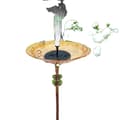Miniatyrbillede 1 af 4: Fuglebad, 25 tommer højt, gult glas