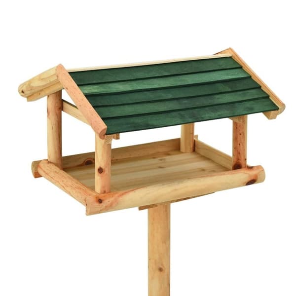 vidaXL fuglehus med stativ 37x28x100 cm massivt fyrretræ