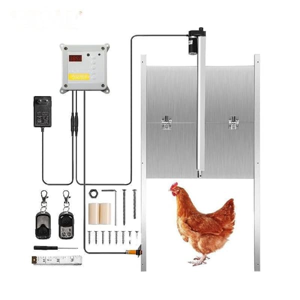 Automatisk hönskojedörr - Hållbar, enkel installation, timer & ljussensorstyrning
