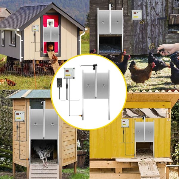 Automatisk hönskojedörr - Hållbar, enkel installation, timer & ljussensorstyrning