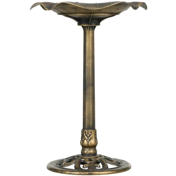 Rootz Bird Bath - Vesikaukalo - Vintage Design - Vakaa pohja - Talvenpitävä - Muovi - Pronssi - Ø50 x 71H cm