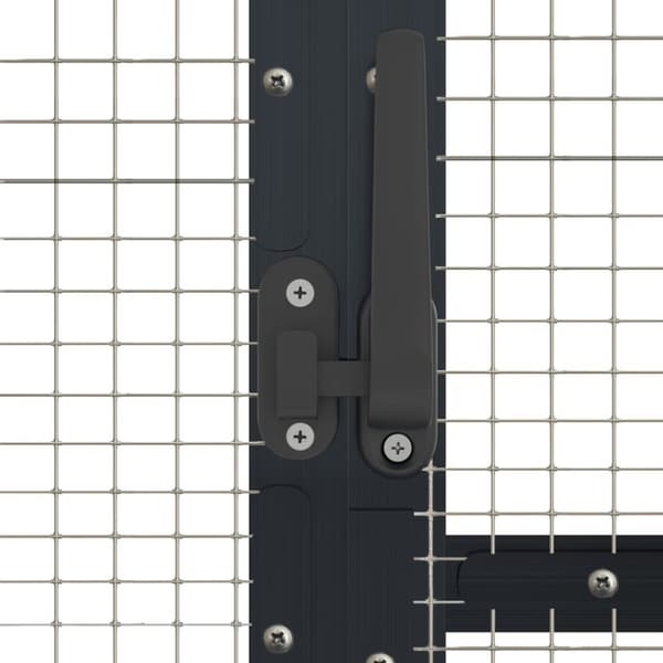 vidaXL Fuglehus antrasitt 179x100x185 cm aluminium
