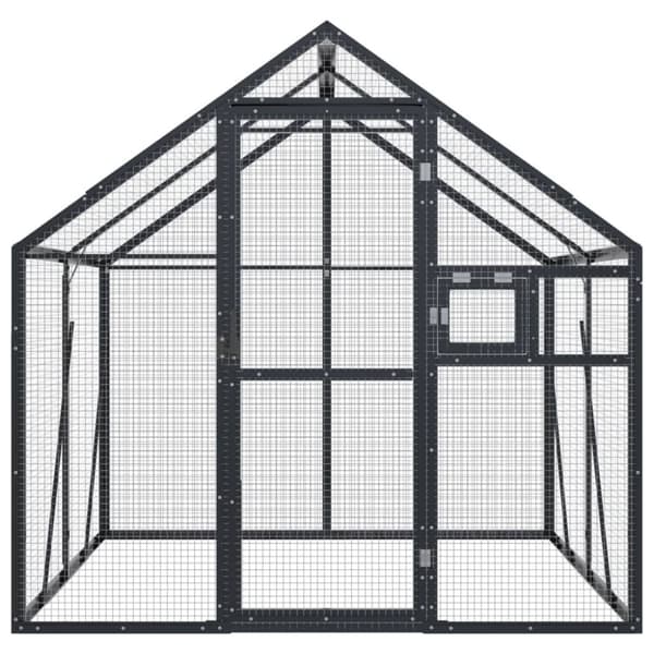 vidaXL Aviaario antrasiitti 1,79x2x1,85 m alumiini