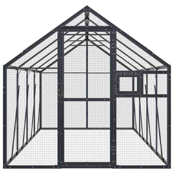 vidaXL Aviaario antrasiitti 1,79x4x1,85 m alumiini